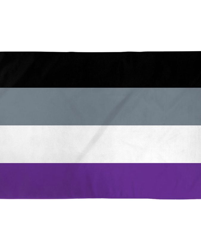 Soft-textured asexual flag with muted colors - celebrating identity without sensory overload