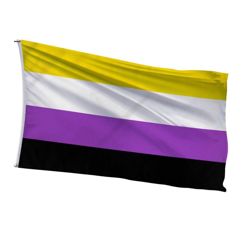 Ombré Non-Binary Flag transitioning through gender states - an evolving symbol of self-discovery