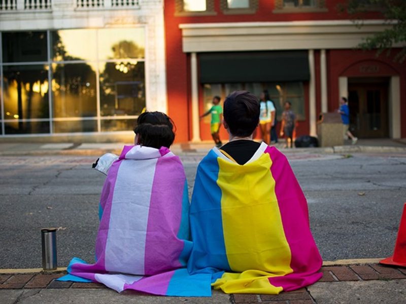 Commercial-grade pansexual flag with reinforced brass grommets for pride parades and outdoor festivals